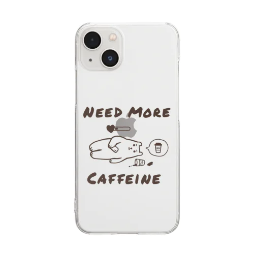 カフェインを下さい Clear Smartphone Case