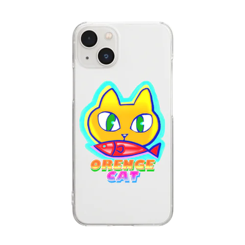 🍊🐈 オレンジキャット🍊🐈　ライト Clear Smartphone Case