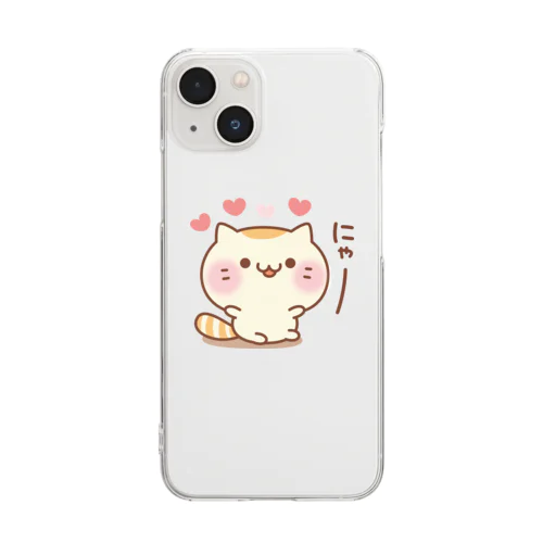 甘えんぼにゃんこ　にゃーver. Clear Smartphone Case