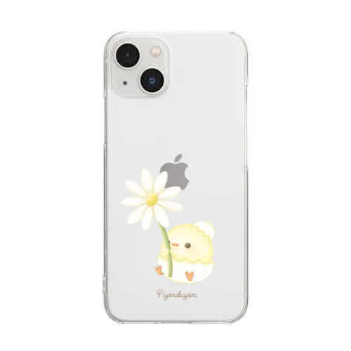 【ぴよりびより】お花とぴよりA Clear Smartphone Case