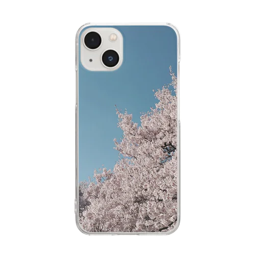 2021　お城の桜 Clear Smartphone Case