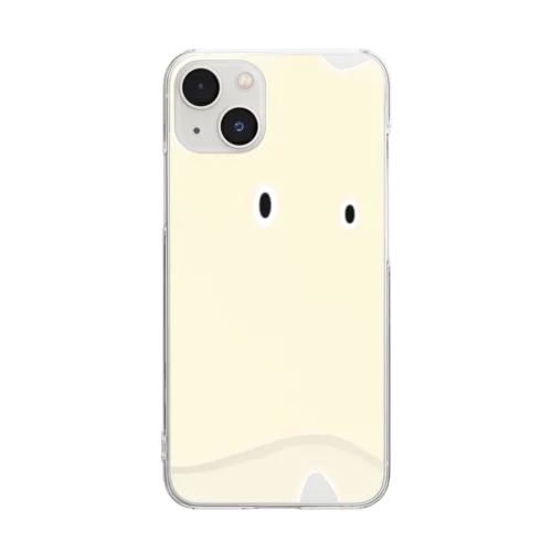 白いカブせもの Clear Smartphone Case