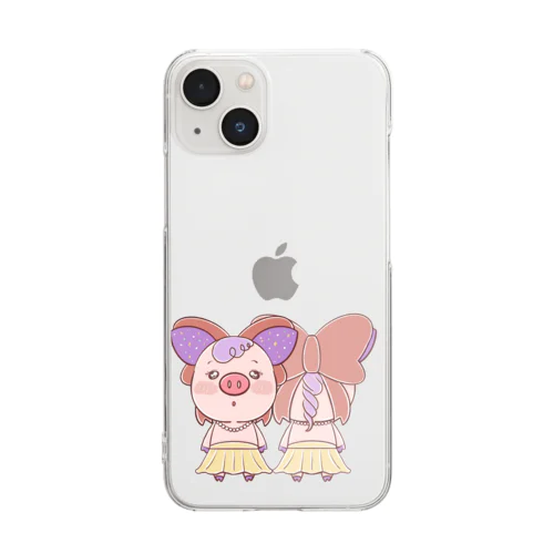 プぶちゃんスマホケース Clear Smartphone Case