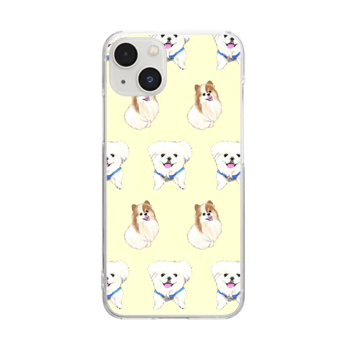 ペキちゃんとポメペキちゃん Clear Smartphone Case