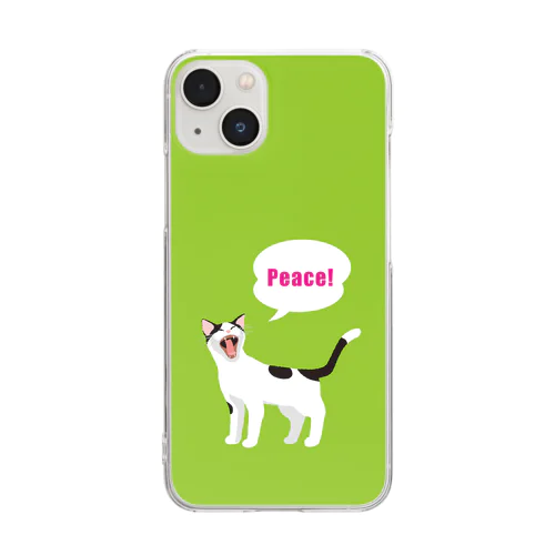 ニャンコでPeace!  その２ Clear Smartphone Case