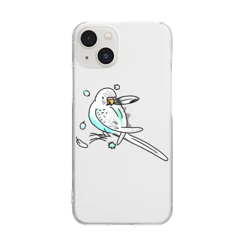 換羽なセキセイインコさん Clear Smartphone Case