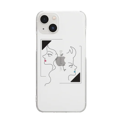 Diamond girl Clear Smartphone Case