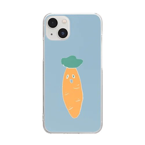 イカレにんじん（青） Clear Smartphone Case