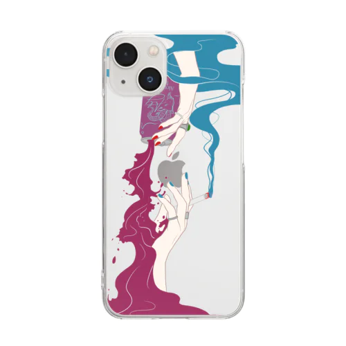 依存   wine Clear Smartphone Case