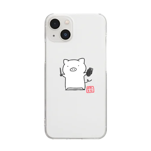 爆ぜるぶたさん Clear Smartphone Case