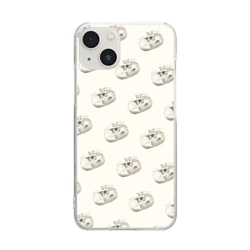 ＜保護猫サポート＞ おひるねねこ Clear Smartphone Case