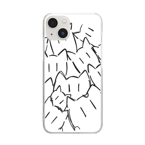 覗きネコ Clear Smartphone Case