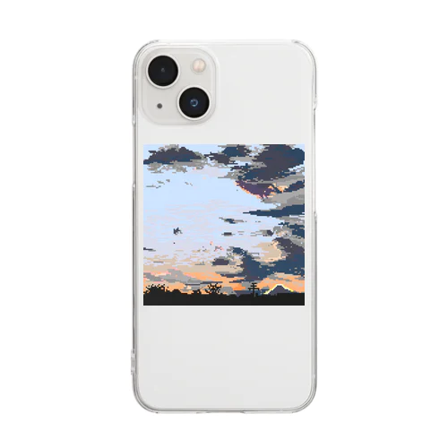 迫る夕闇クリアスマホケース Clear Smartphone Case