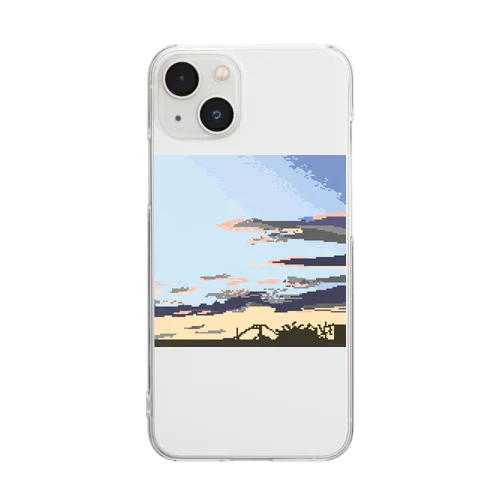 澄んだ夕焼けクリアスマホケース Clear Smartphone Case