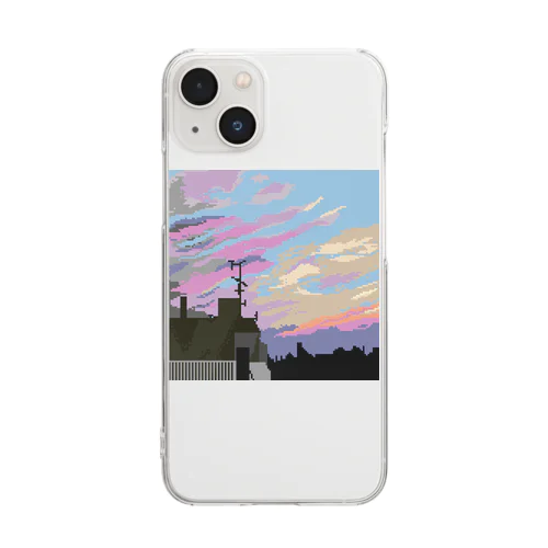 不思議な夕焼けクリアスマホケース Clear Smartphone Case