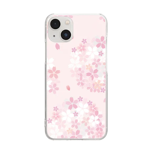 桜手毬-さくらてまりiPhoneケース Clear Smartphone Case