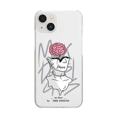 _no face_（White） Clear Smartphone Case