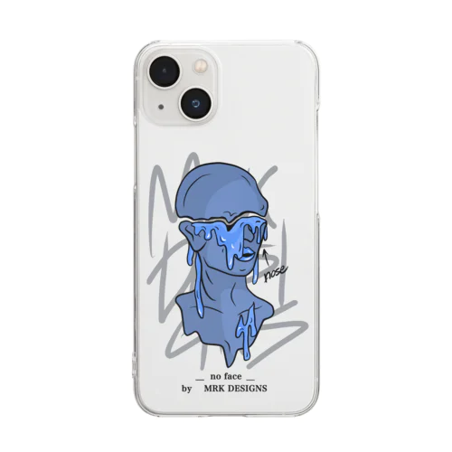 _no face_（Blue） Clear Smartphone Case