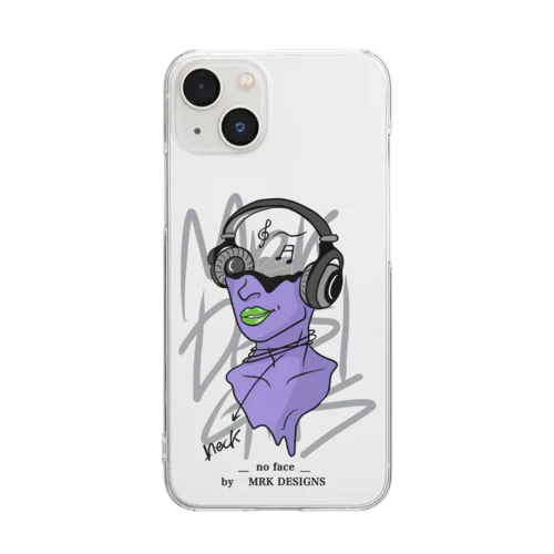 _no face_（Purple） Clear Smartphone Case