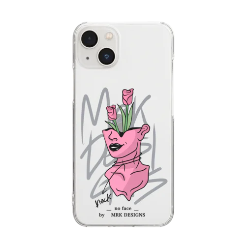 _no face_（Pink） Clear Smartphone Case