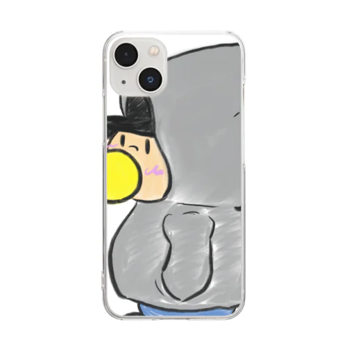 水彩画　street baby Clear Smartphone Case