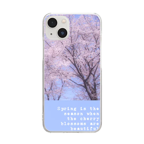 桜74 Clear Smartphone Case