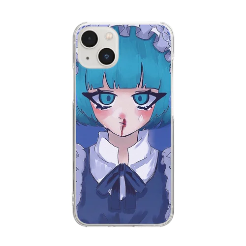 メイド 青 Clear Smartphone Case