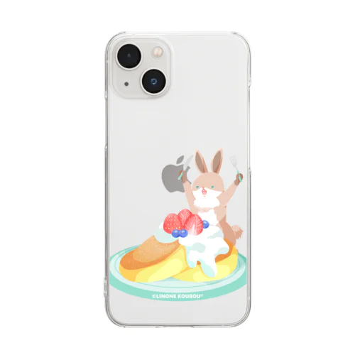 パンケーキとうさぎちゃん Clear Smartphone Case