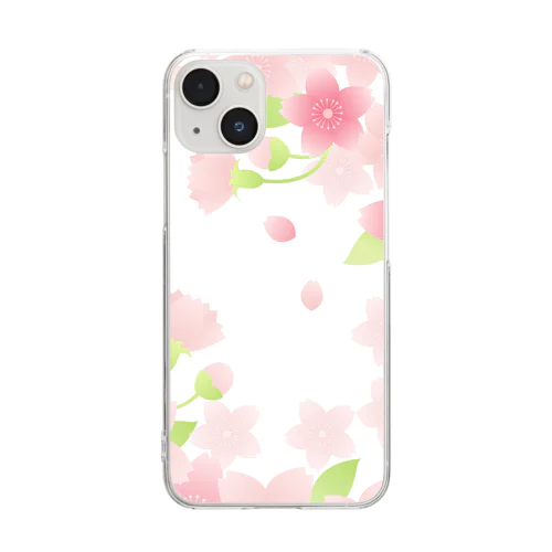 桜80 Clear Smartphone Case