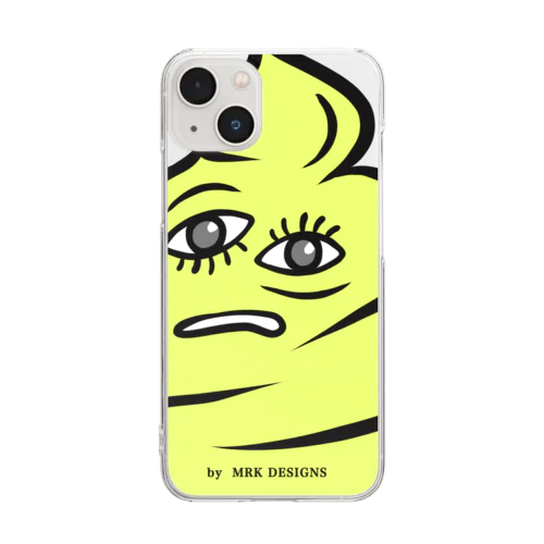 _zoom unchi_ (Yellow) Clear Smartphone Case