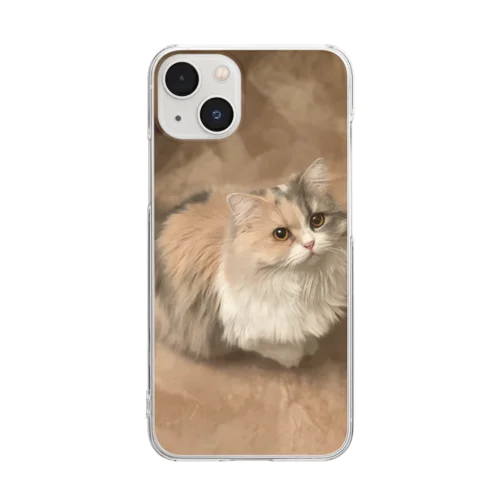 かわいいたぬき Clear Smartphone Case