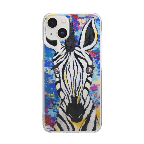 シマウマの哀愁 Clear Smartphone Case