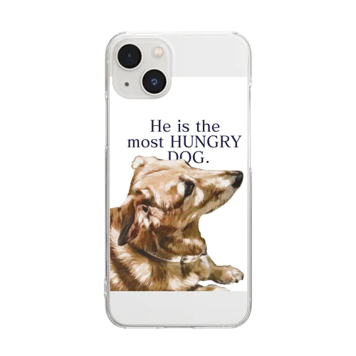 he is the most hungry dog. BLUE Clear Smartphone Case