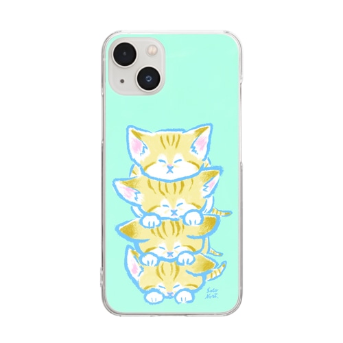 スナネコタワー【エメラルド】 Clear Smartphone Case