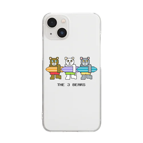 THE 3 BEARS(サーフィン) Clear Smartphone Case