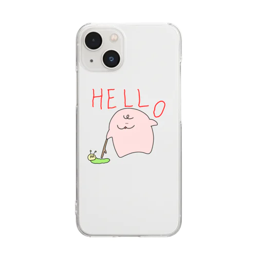 ピンクベビーとイモムシ Clear Smartphone Case