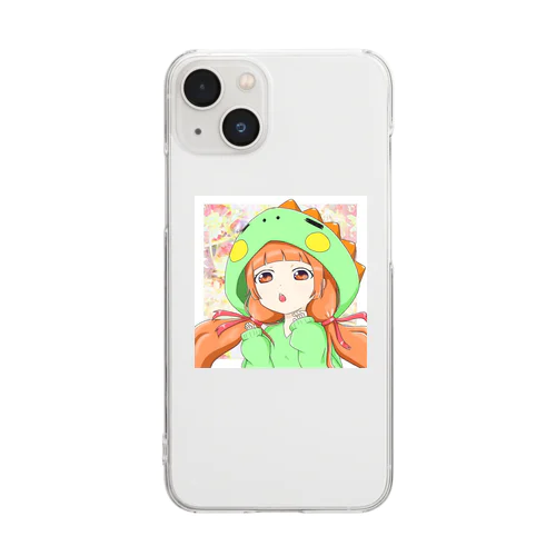 恐竜女の子 Clear Smartphone Case