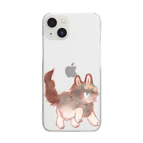 オオカミのウルフル Clear Smartphone Case