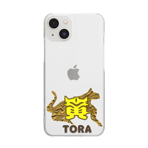 こんなカンジ？（漢字）　寅！トラ！TORA！ Clear Smartphone Case