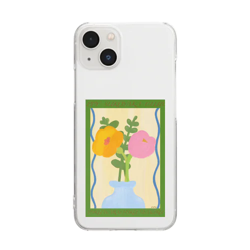 生活のお花 Clear Smartphone Case