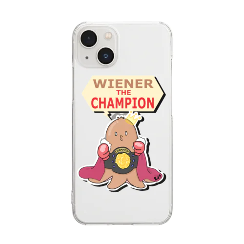 WIENER  THE  CHAMPION クリアスマホケース