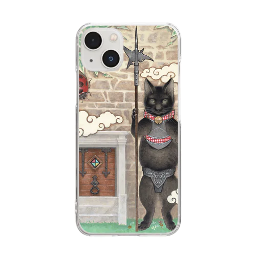 門番（猫） Clear Smartphone Case