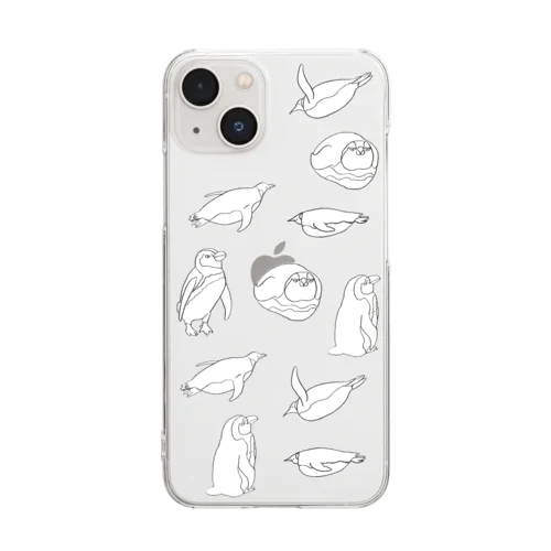ペンギンいっぱい Clear Smartphone Case