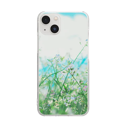 花柄3 Clear Smartphone Case