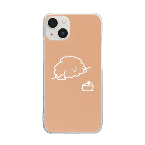 わんことケーキ Clear Smartphone Case