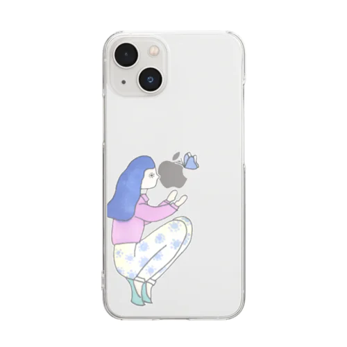 バタフライ Clear Smartphone Case