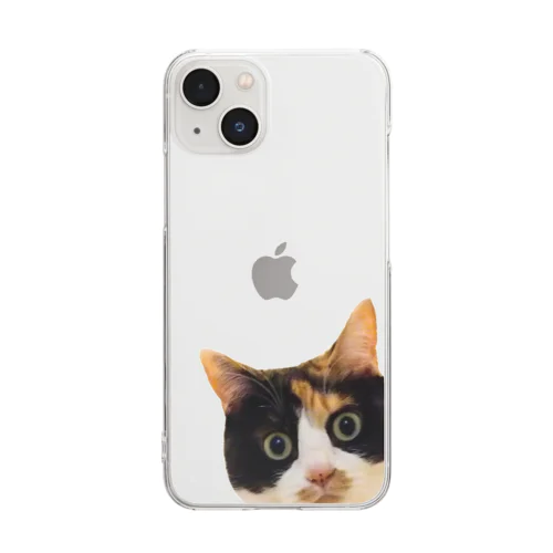 三毛猫リネンちゃん Clear Smartphone Case