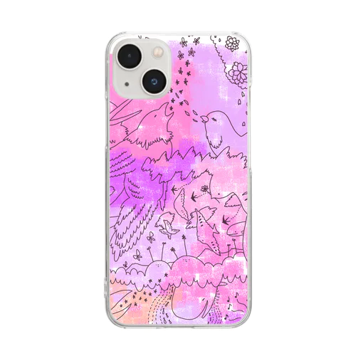 鳥の楽園 Clear Smartphone Case