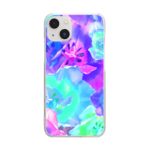 ちゅーりっぷ　あおむらさき Clear Smartphone Case