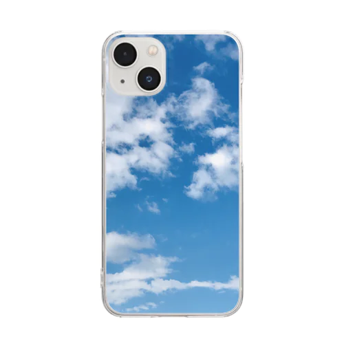 青空と雲 Clear Smartphone Case